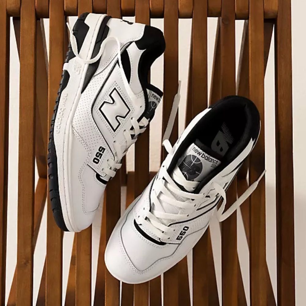 New Balance Kids White and Black 650 Sneakers